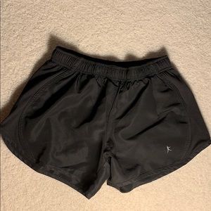 Black running shorts